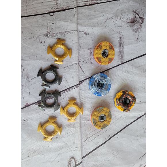 Lego Ninjago Spinner Lot Of 9 Bases And Tops - Picture 1 of 7